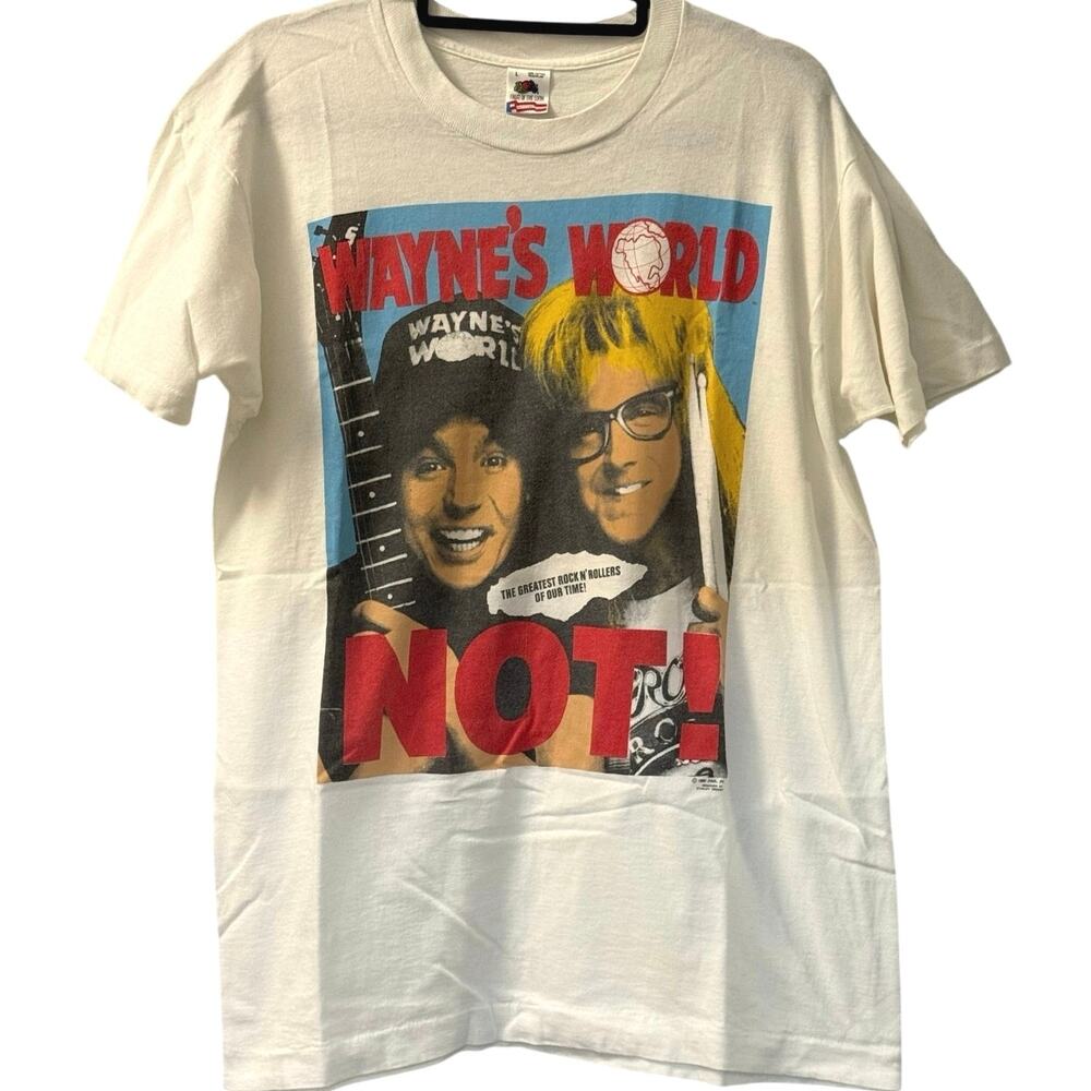 Vintage 90s Wayne’s World The Greatest Rock n Rollers 1992 Single Stitch Shirt L
